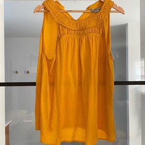 CeCe sleeveless mustard blouse